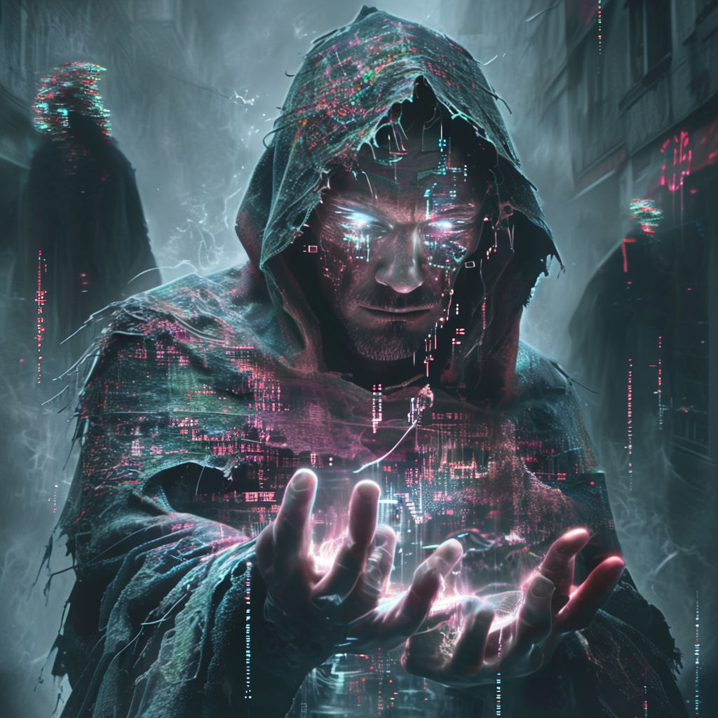 Digital Art Necro-Hacker — Playground AI AI prompt example